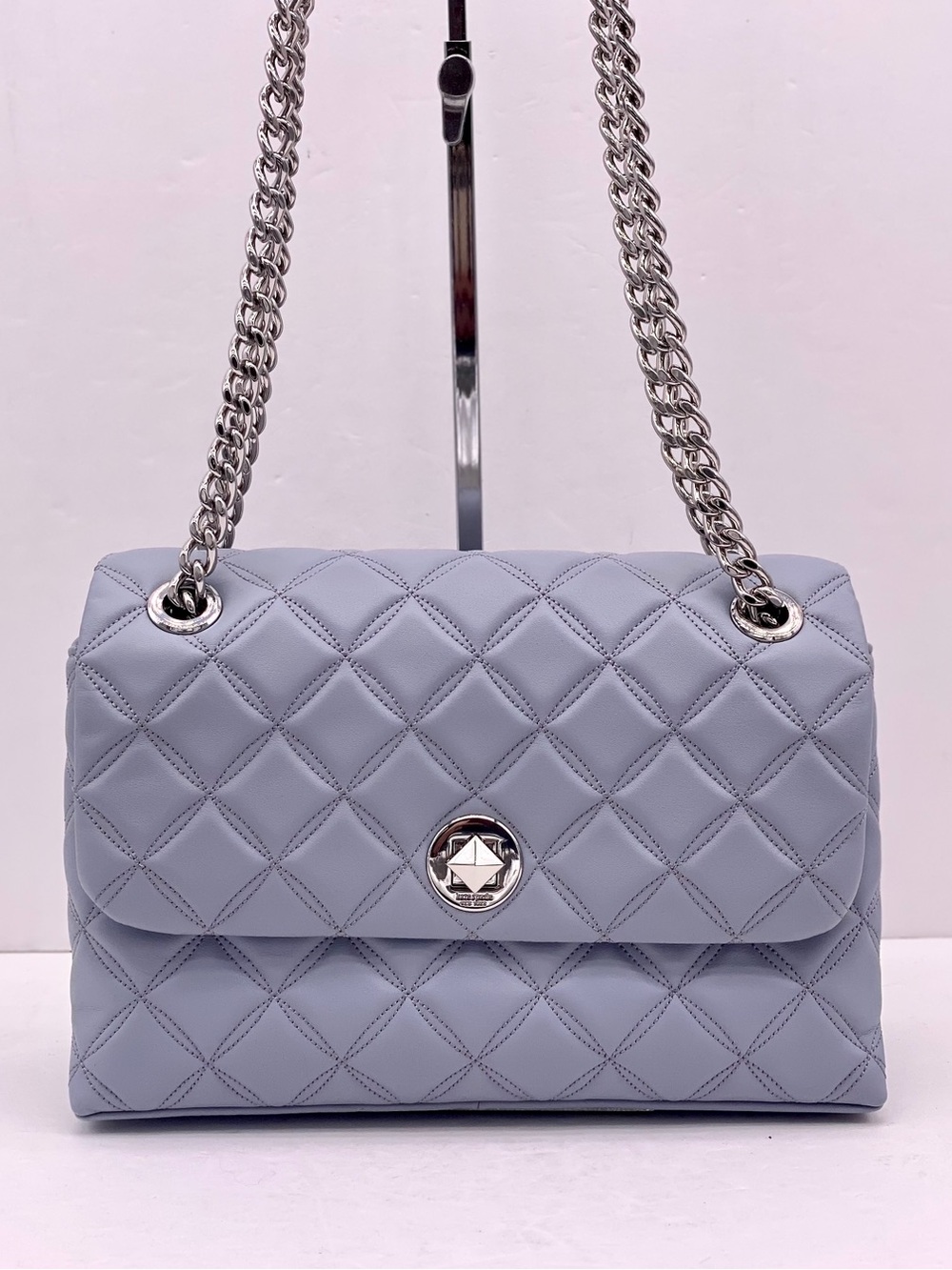Kate Spade Natalia Medium Flap
Shoulder Bag Crossbody Brushed Steel